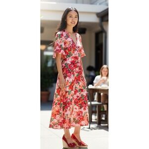 Michael Kors Red Patent Leather Espadrille Platform Wedge Heels‎ Shoes Size 7.5